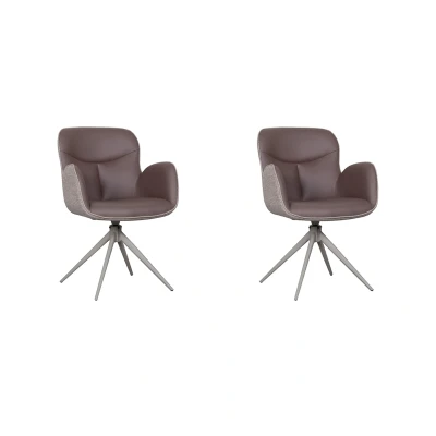 Afbeelding van Label51 Lasse eetkamerstoel microfiber bruin Stof