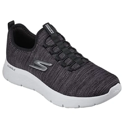 Afbeelding van Skechers Heren 216484 BKW Sneaker, Zwart Textiel Wit Trim, 44 EU