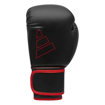 Afbeelding van adidas Unisex Hybrid 80 bokshandschoenen voor volwassenen, zwart/rood, 12 oz EU