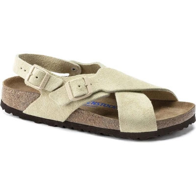 Afbeelding van Birkenstock Tulum Dames Sandalen Almond Narrow fit Bruin Suède Maat 39