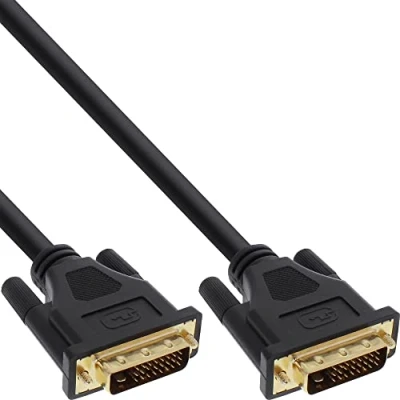 Afbeelding van InLine® DVI D kabel, Premium, 24+1 M/M, Dual Link, verguld, 10m