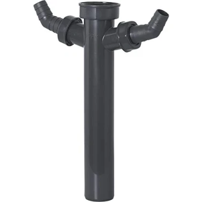 Afbeelding van Cornat Recyclat verstelbuis 1 1/2 inch x 40 mm 250 lengte met twee apparaataansluitingen Gemaakt van gerecyclede kunststoffen Made in Germany kwaliteit/sifon dompelbuis / T356204R
