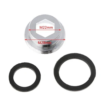 Afbeelding van 2sets Tap Aerator Connector Metalen buitendraad Waterbesparende Adapter voor Keukenkraan 16/18/20/22/24/28/mm tot 22mm of G1/2