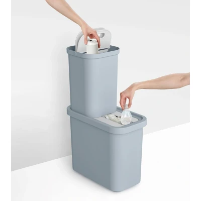 Afbeelding van Prullenbak Joseph GoRecycle Recycling Caddy Blauw 46L (2 Delig)