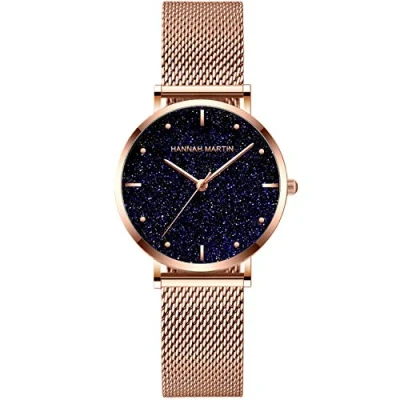 Afbeelding van rorios Mode dameshorloges roestvrij staal sterrenhemel wijzerplaat polshorloge voor vrouwen dameshorloge, zwart, armband