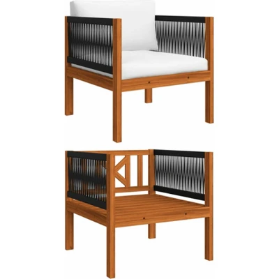 Afbeelding van Loungeset Massief Acaciahout Modulair 1 / Fauteuil