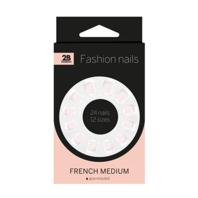 Afbeelding van 6x 2B Nepnagels French Medium 27 stuks