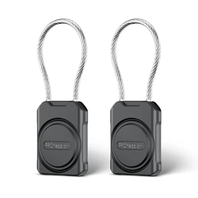 Afbeelding van PROfezzion Airtag houder met draadkabel, beschermende hoes, krasbestendig en waterdicht, IPX8, volledige afdekking voor koffer, huisdierhalsband, autosleutels, kinderrugzak, bagage, enz. (2