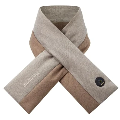 Afbeelding van Thermrup Sjaal met Accu Verwarming Kleur Bruin Draagbare Verwarmde Oplaadbare Elektrische Instelbare Warmtestanden Ideaal voor Winterse Buitenactiviteiten Comfortabel en Warm
