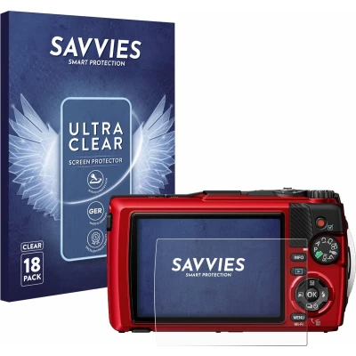 Afbeelding van Savvies (18 Stuks) Schermbeschermer voor Olympus OM System Tough TG 7 Screen Protector Ultra Transparant