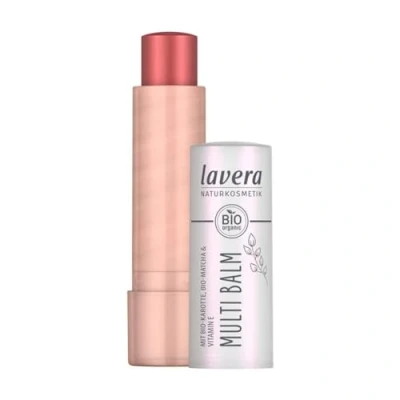 Afbeelding van lavera Multi Balm Sunrise Rosé 04 intense kleur frisse gloed moeiteloos mengen voor ogen, lippen en wangen veganistisch natuurlijke cosmetica 4,9 g