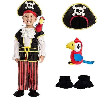 Afbeelding van Spooktacular Creations Piratenkostuum voor kinderen, Halloween, kindermake up of behandelingen (klein (5 7 jaar))