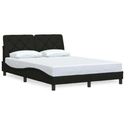 Afbeelding van Bedframe stof zwart 140x200 cm