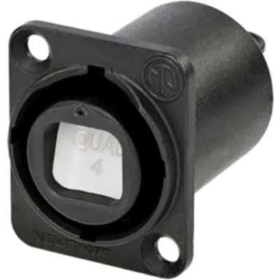 Afbeelding van Neutrik chassisdeel opticon quad zwart cntoc2006