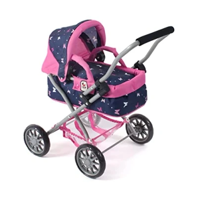 Afbeelding van BAYER CHIC 2000 Mini Poppenwagen SMARTY Butterfly navy pink