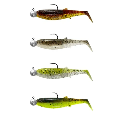 Afbeelding van Savage Gear Cannibal Shad 12.5cm 20g+12.5g #5/0 Clearwater mix (4 stuks)