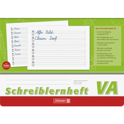 Afbeelding van Brunnen 1044005 schrijfschrift (VA, A4, dwars, liniatuur VA, 16 vellen)