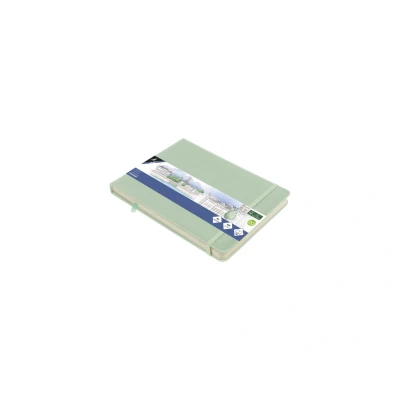 Afbeelding van Kangaro schetsboek A5 landscape mint PU hardcover met elastiek en lint K 861234