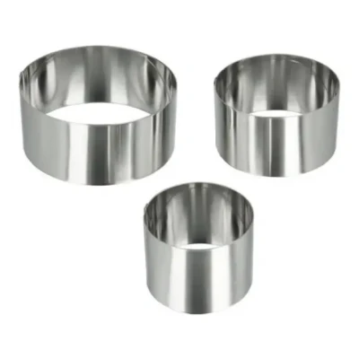 Afbeelding van Metaltex Dessertringenset 6/8/10 cm RVS 3 Stuks
