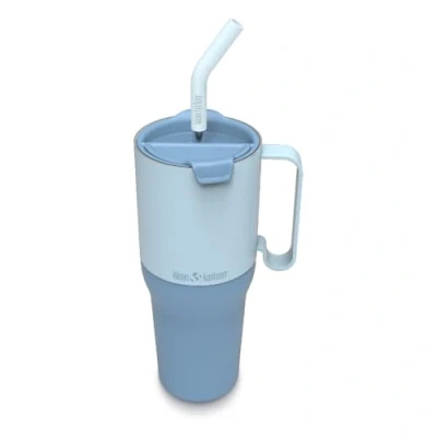 Afbeelding van Klean Kanteen Geisoleerde drinkBeker met Flip rietjes deksel, 1065ml/36oz Ice Blue