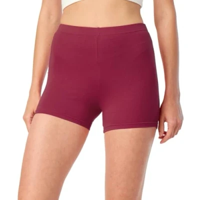 Afbeelding van Merry Style MS MS10 392 LE Dames Leggings Sport Vrijetijdsbroek Hotpants Shorts Boxershorts Kort Katoen Wijnrood 3XL