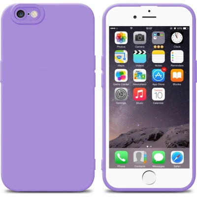 Afbeelding van Cadorabo Hoesje geschikt voor Apple iPhone 6 / 6S in FLUID LICHT PAARS Beschermhoes TPU silicone Cover Case
