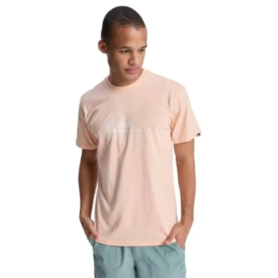 Afbeelding van Quiksilver COMP LOGO Tshirt print, Heren, Maat: Small, Coral