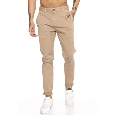 Afbeelding van Redbridge Herenbroek, chinobroek, vrijetijdsbroek, casual, business, stretchbroek, bruin, 38W / 34L