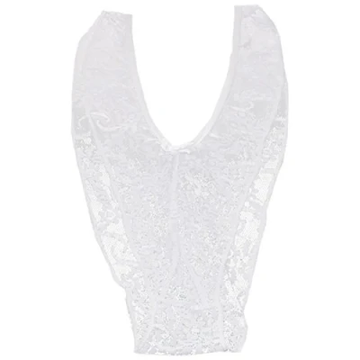 Afbeelding van Amorable by Rimba Kanten brasilian string met open kruis wit