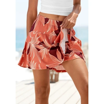 Afbeelding van Lascana Broekrok met all over print, skort, rok (skirt) inclusief broek (short)