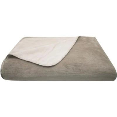 Afbeelding van ZOLLNER Knuffeldeken, tweekleurig, 220 x 240 cm, knuffelige bankdeken in Fango, wasbaar tot 40 C, duurzaam gemengd weefsel, hotelwaskwaliteit, Oeko Tex gecertificeerd