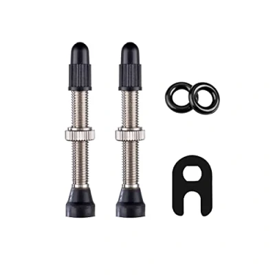 Afbeelding van HZJD 2 stuks fietstubeless Air Valve stuurpen, kwaliteit tubeless stuurpen (40 mm), 1 stuk ventielverwijderingsgereedschap