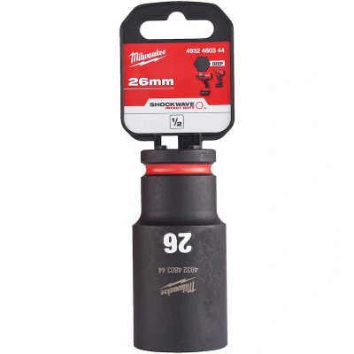 Afbeelding van Milwaukee Accessoires SHOCKWAVE Krachtdop 1/2&quot; lang 26 mm 1 stuk 4932480344