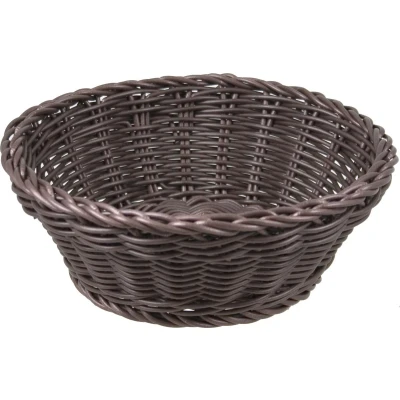 Afbeelding van Ronde broodmand/serveermand bruin kunststof D20 x H8 cm broodmand