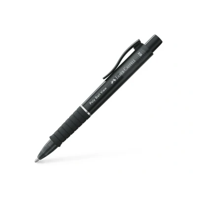 Afbeelding van 5x Balpen Faber Castell Polyball View zwart
