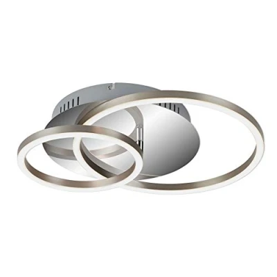 Afbeelding van Briloner Leuchten plafondlamp, plafondlamp dimbaar, incl. geheugenfunctie, 1 LED module draaibaar, 30 watt, 2.400 lumen, 3.000 Kelvin, chroom aluminium
