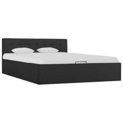 Afbeelding van VIDAXL Bedframe met hydraulische opslag stof donkergrijs 140x200 cm