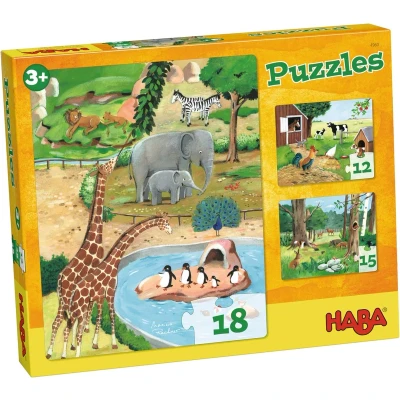 Afbeelding van HABA Tiere Puzzel voor kinderen, Maat: One Size, Multi coloured