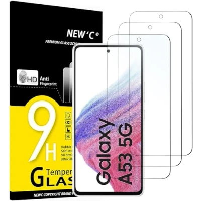 Afbeelding van NEW&#039;C 3 Stuks, Screen Protector voor Samsung Galaxy A53 5G, Gehard Glass Schermbeschermer Film 0.33 mm ultra transparant, resistent