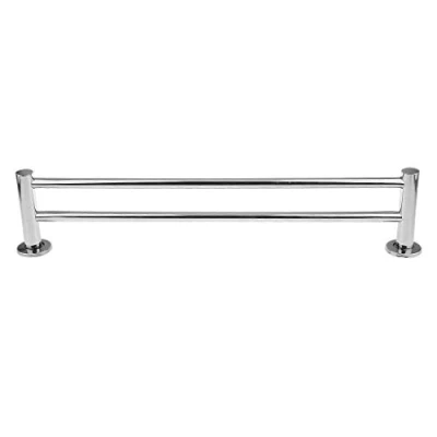 Afbeelding van 60cm Enkele/Dubbele Bars Handdoekenrek Chrome Rvs Badkamer Keuken Wandmontage Hanger Dubbele Bar
