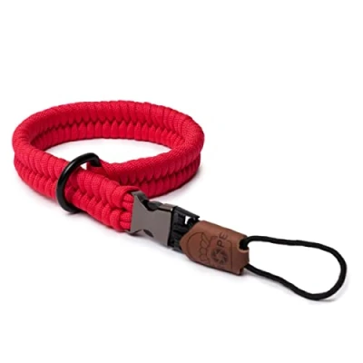 Afbeelding van C Rope Camera polsband THE CLAW van handgevlochten paracord met snelsluitsysteem, rood (bright red), One Size