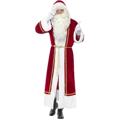 Afbeelding van Smiffys Deluxe Santa Cloak Cape M/L Rood