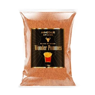 Afbeelding van Minotaur Spices I Wonder Pommes 700 g Patatkruiden Frietzout Mix voor Patat &amp; Frites een zakje