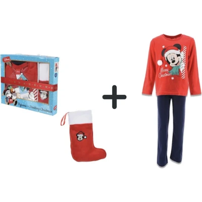 Afbeelding van Disney mickey mouse kerst pyjama + kerstsok