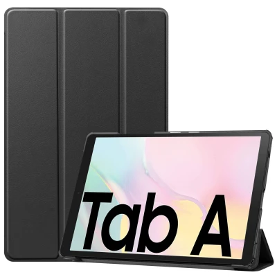 Afbeelding van Samsung Galaxy Tab A7 Hoes: iMoshion Trifold Bookcase Zwart Kunstleder Tablet Hoezen