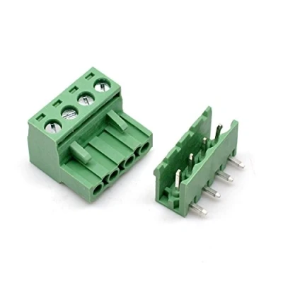 Afbeelding van Oiyagai 10 Set 4 pins 5,08 mm steek haakse mannelijke vrouwelijke PCB schroefklemmenblok