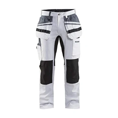 Afbeelding van Blaklader Schilders werkbroek met stretch 1910 1000 Wit/zwart C154