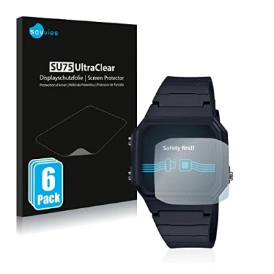 Afbeelding van Savvies (6 Stuks) Schermbeschermer voor Casio Unisex A168WA 1YES Screen Protector Ultra Transparant