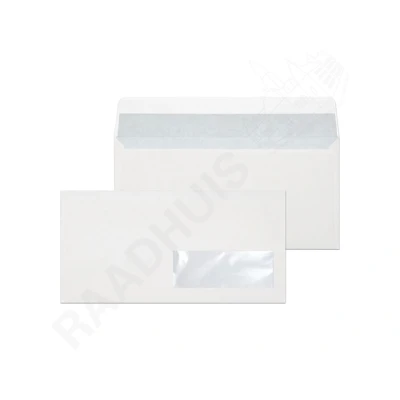 Afbeelding van Raadhuis dienstenvelop 110x220mm DL (EA5/6) venster rechts wit gegomd 500 stuks RD 202030