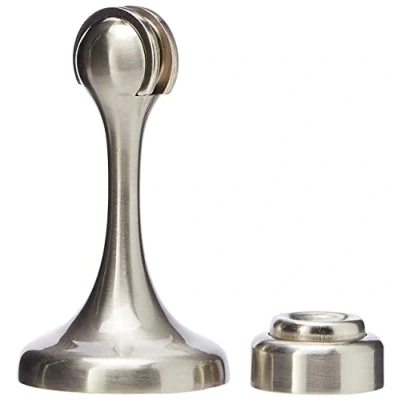 Afbeelding van Bulk Hardware BH05715 wand of vloergemonteerde magnetische deurstopper, mat vernikkeld